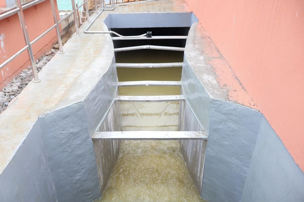 姜堰城區(qū)污水處理廠提標(biāo)、擴建改造工程項目南區(qū)達標(biāo)出水.jpg
